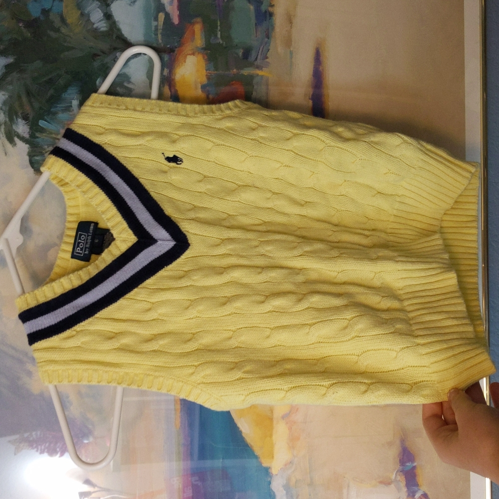Yellow kids sweater vest